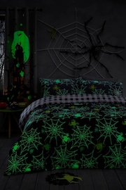 Bedlam Grey Spiders Glow in the Dark Duvet Cover Set - Image 2 of 4