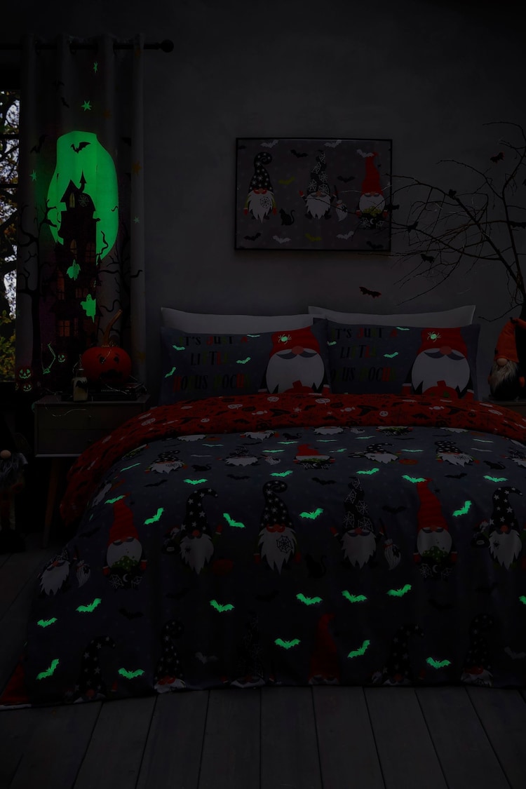 Bedlam Grey Scary Gonks Glow in the Dark Duvet Cover Set - Image 2 of 4