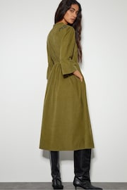 Monsoon Green Edith Corduroy Ruffle Dress - Image 3 of 5