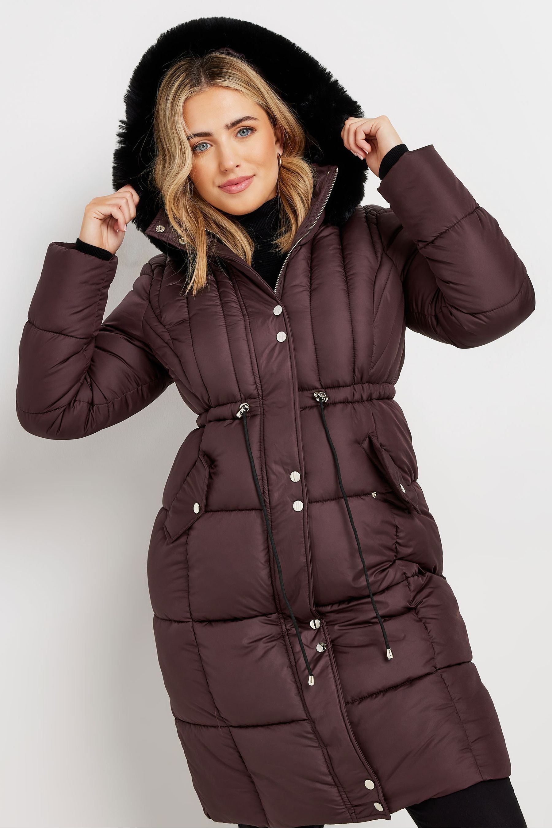 Buy M Co Red Quilted Faux Fur Hood Coat from the Next UK online shop