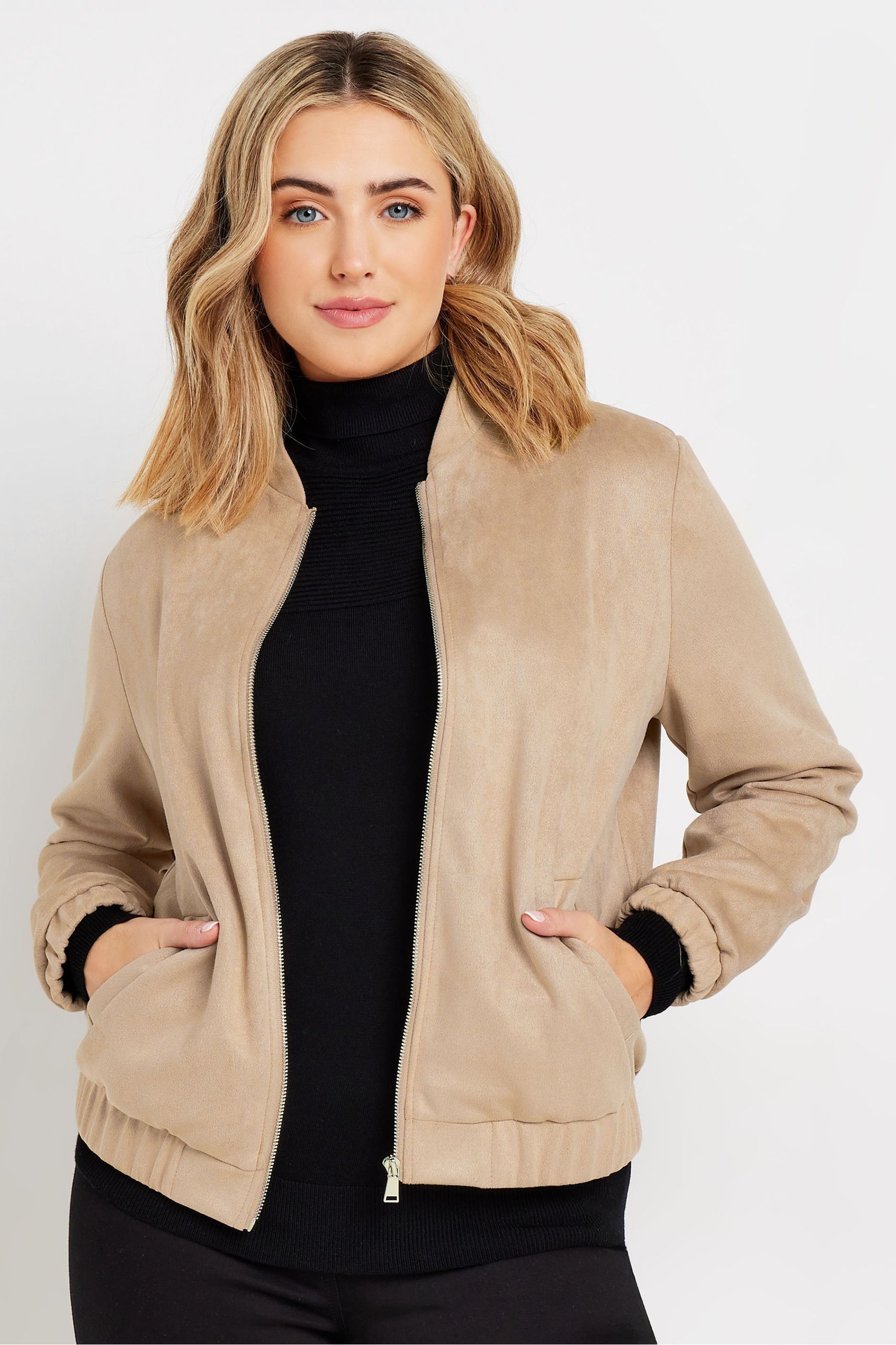 Women's suede bomber jacket cheap