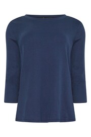 M&Co Blue Crew Neck 100% Cotton T-Shirts 3 Pack - Image 8 of 9