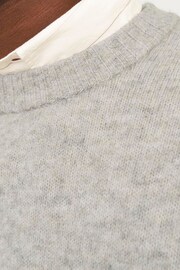 JACK & JONES Grey Knitted Crew Neck Jumper - Image 4 of 5