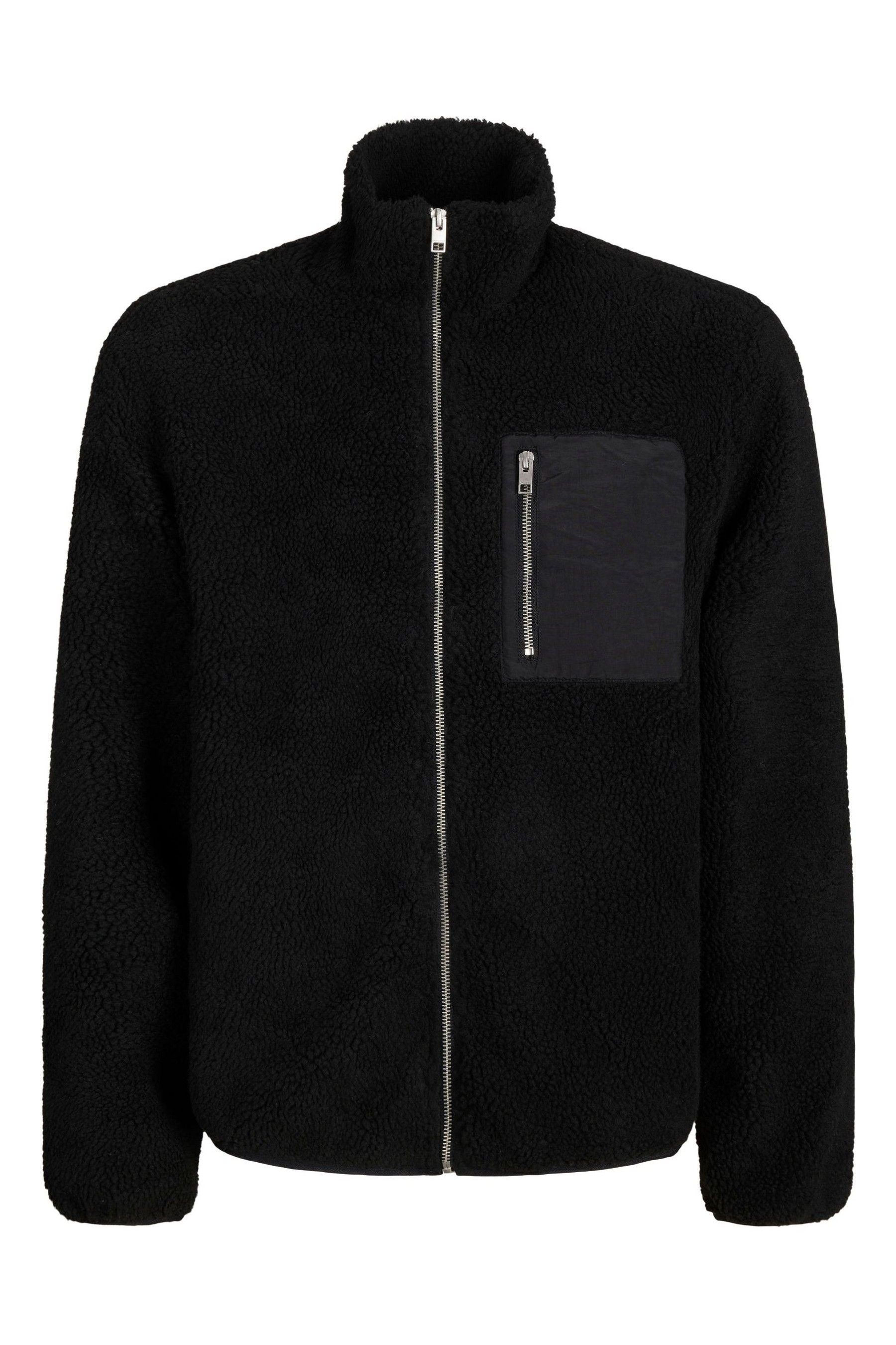 Buy JACK JONES Black Teddy Fleece Jacket from Next Canada