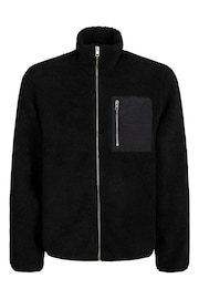 JACK & JONES Black Teddy Fleece Jacket - Image 6 of 7