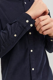 JACK & JONES Blue Corduroy 100% Cotton Shirt - Image 3 of 5