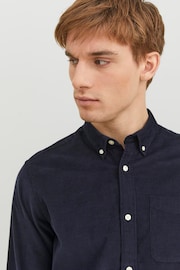 JACK & JONES Blue Corduroy 100% Cotton Shirt - Image 5 of 5