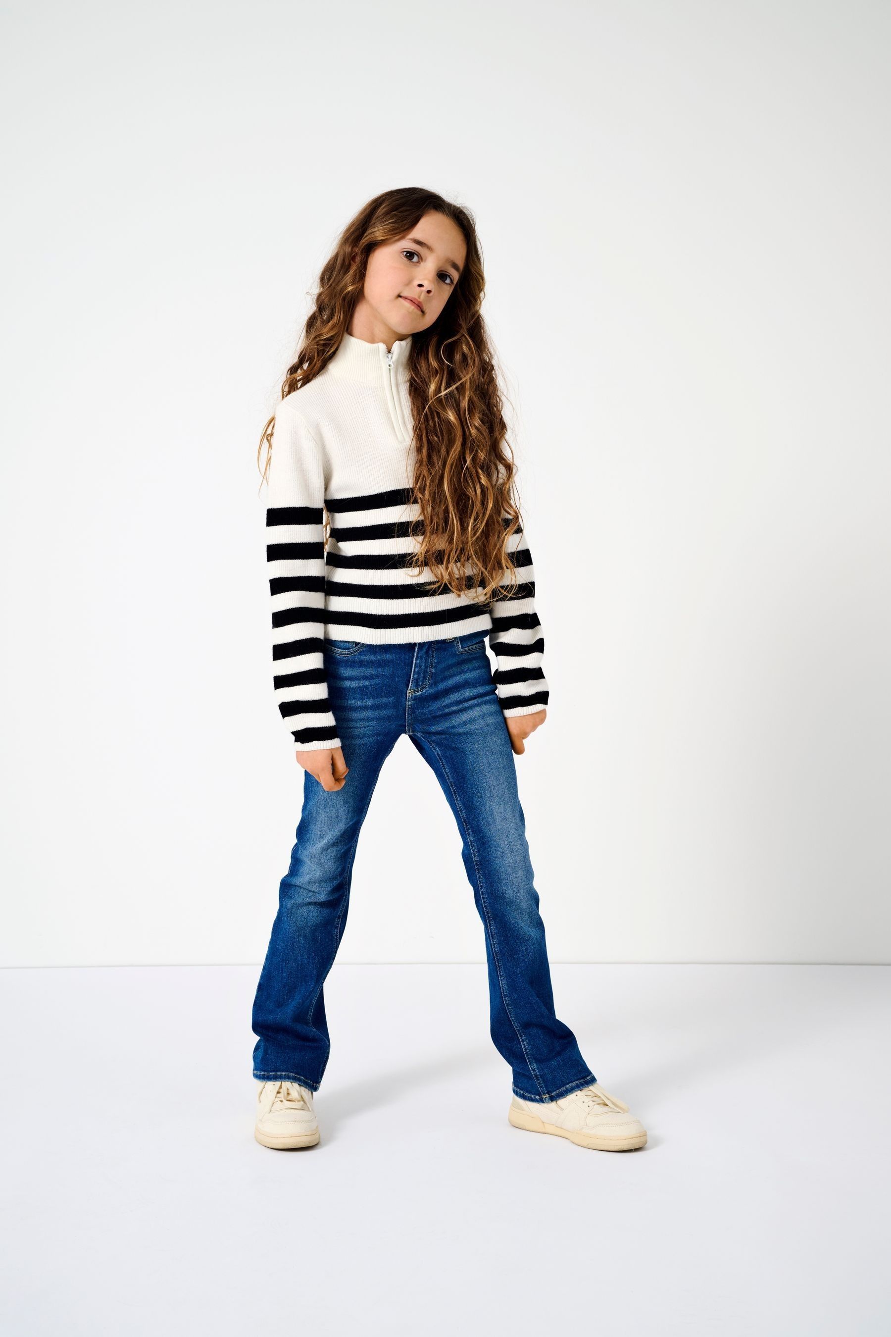 Buy ONLY KIDS Quarter Zip Cosy White Jumper from Next Luxembourg