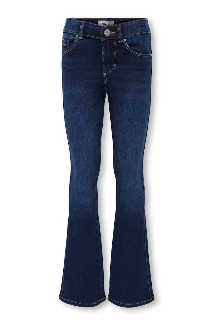 ONLY KIDS Blue Flare Leg Jeans with Adjustable Waist - Image 2 of 3