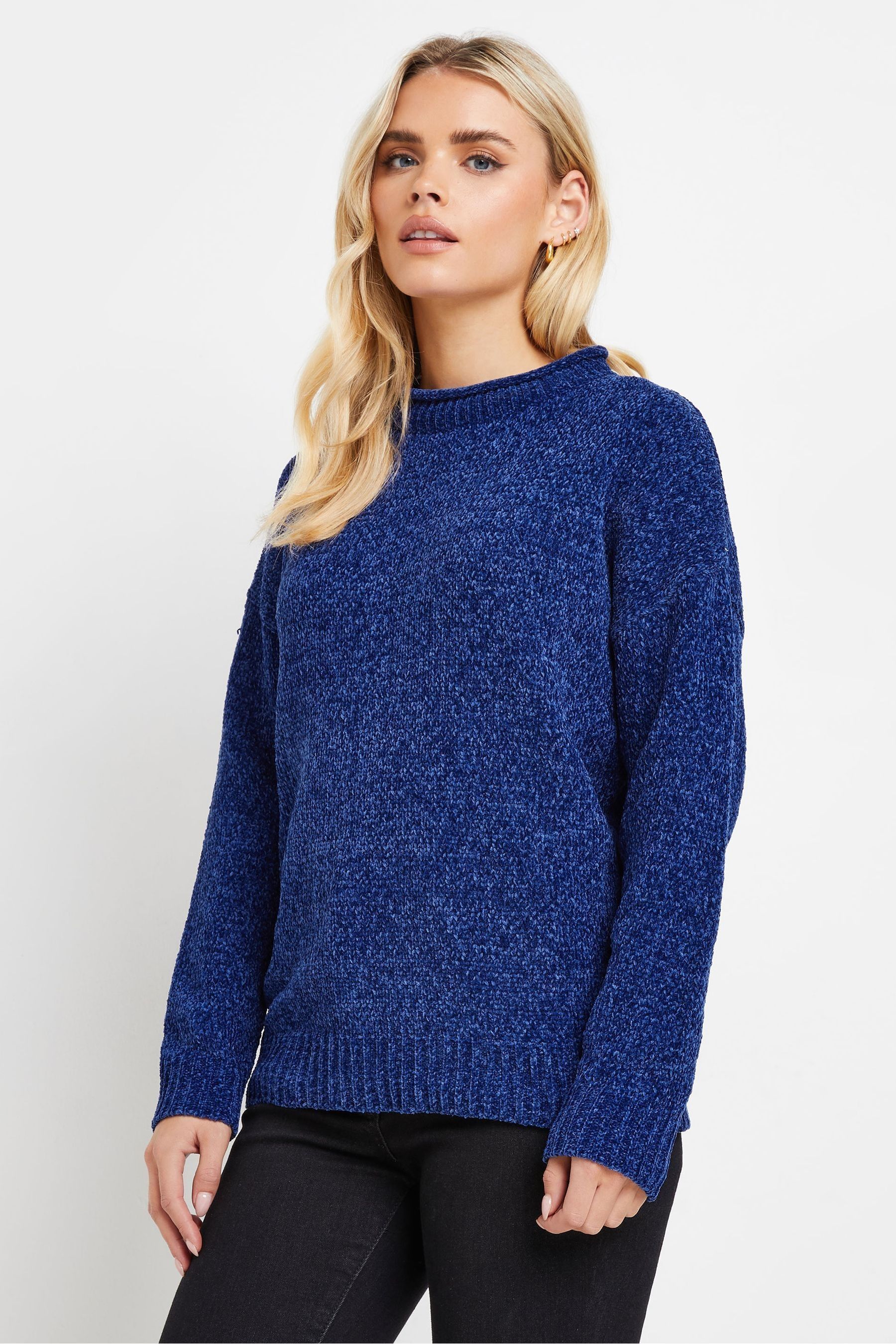 Buy PixieGirl Petite Royal Blue Chenille High Neck Jumper from the Next UK online shop