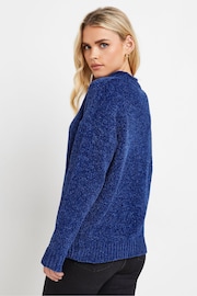 أزرق ملكي - PixieGirl Petite Chenille High Neck Jumper - Image 3 of 5