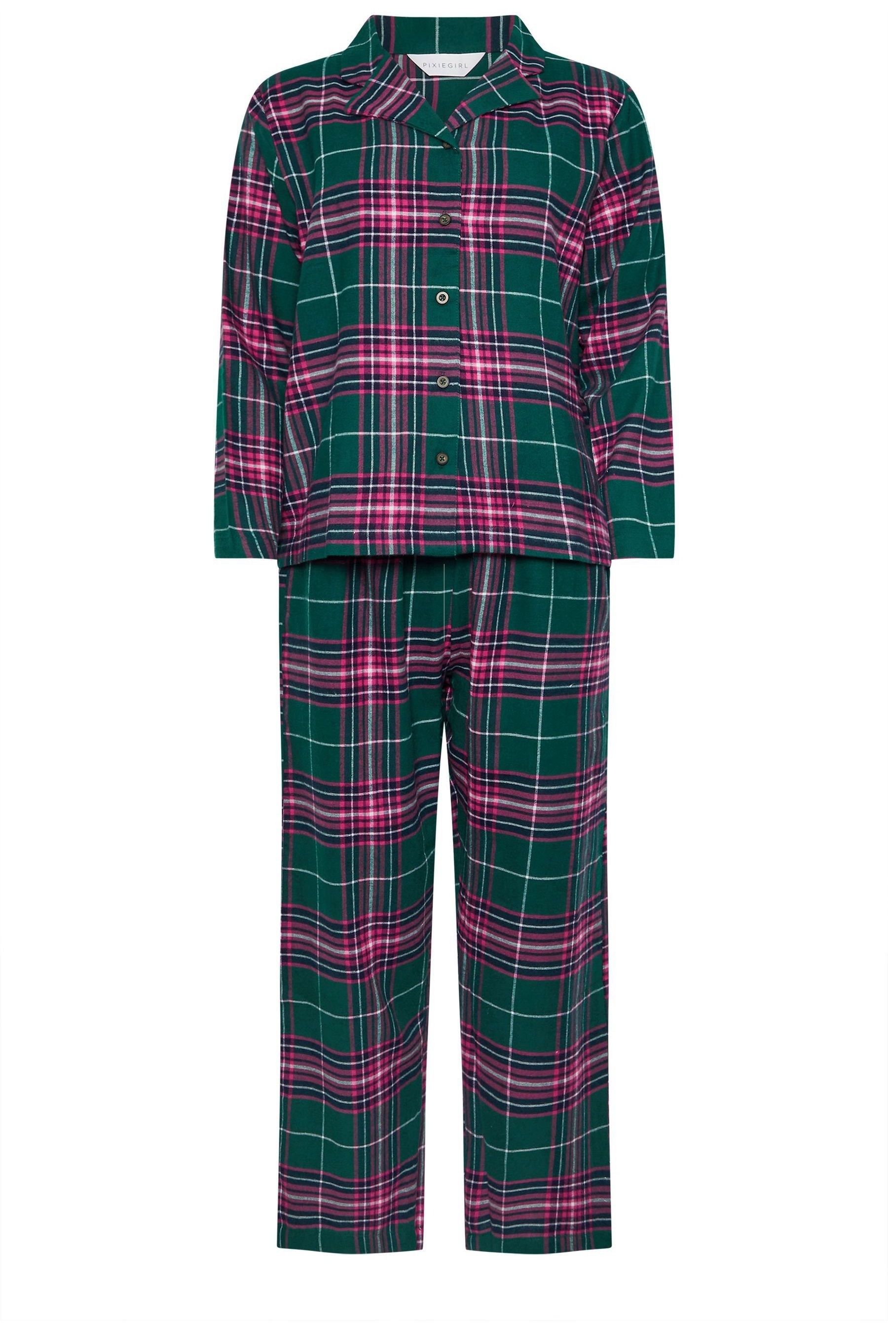 Buy PixieGirl Petite Pink 100 Cotton Check Pyjamas Set from the Next UK online shop