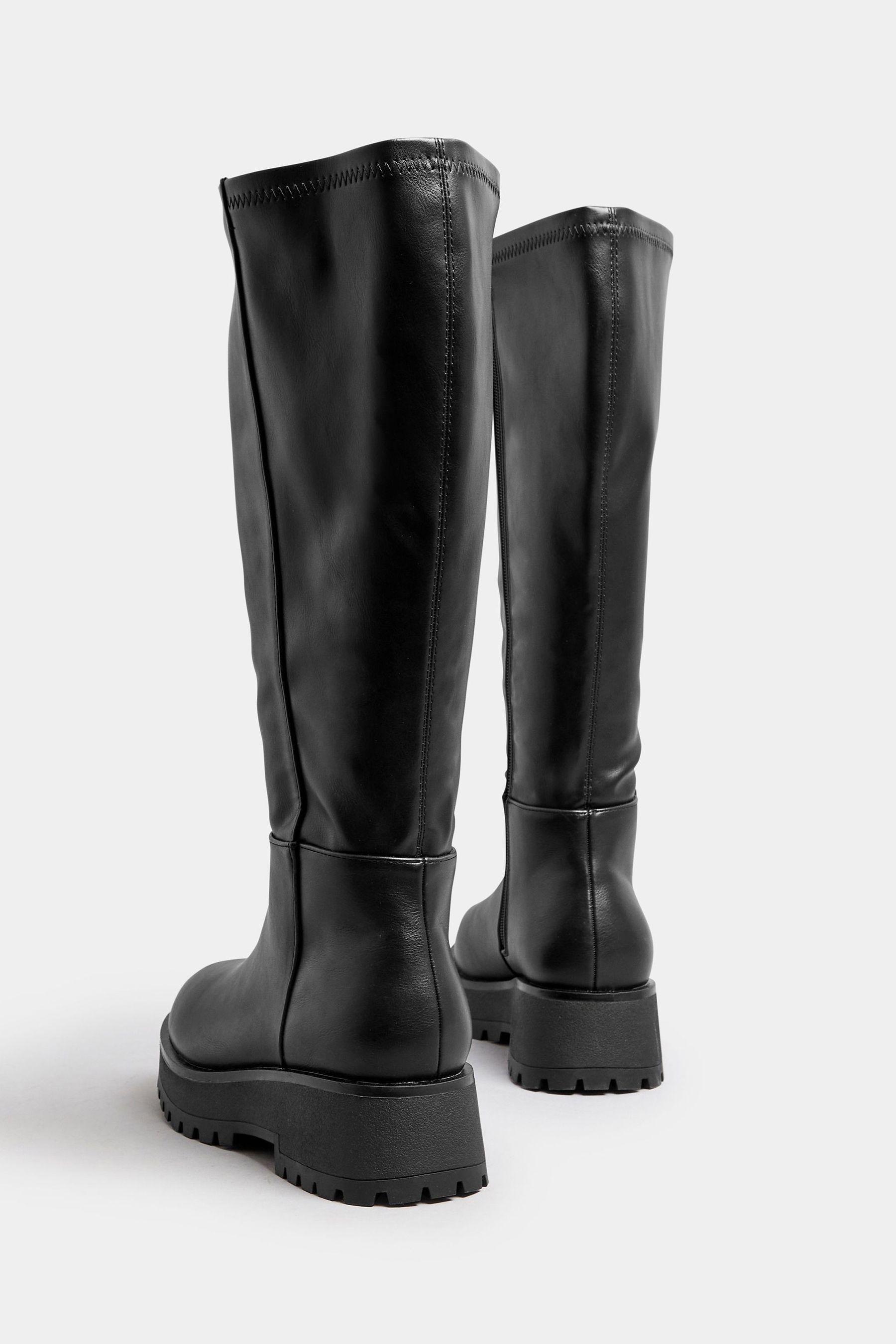 Buy Yours Curve Black Wide Fit Extra Wide Fit Wedge Knee High Boots from Next Ireland