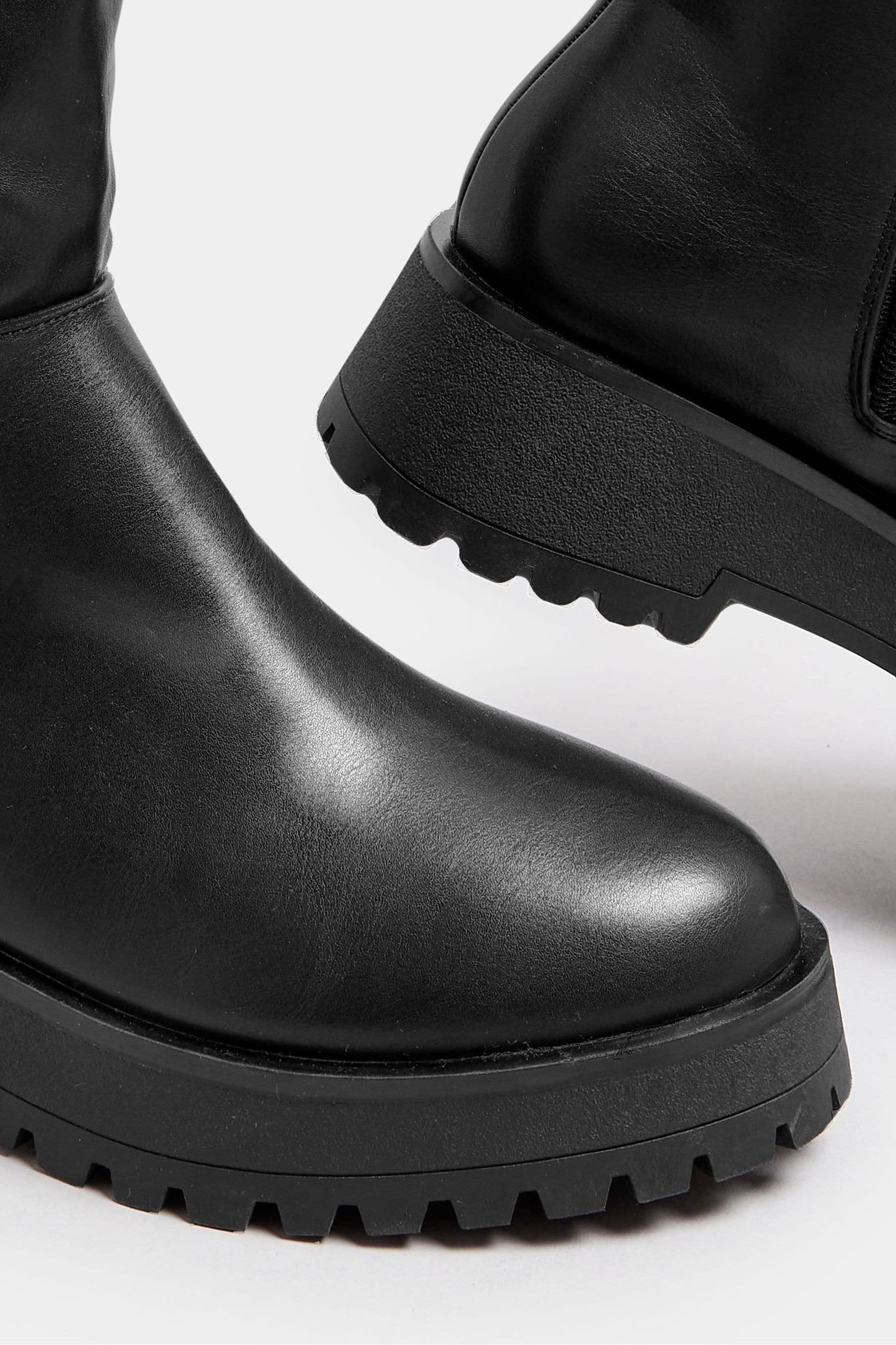 Yours Curve Women s Wide Fit Extra Wide Fit Wedge Knee High Boots