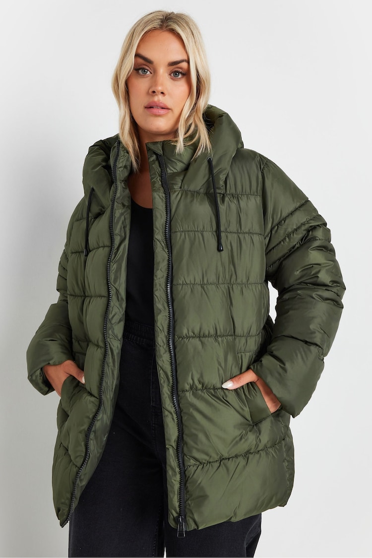 Yours Curve Green Sporty Short Coat - Image 1 of 5