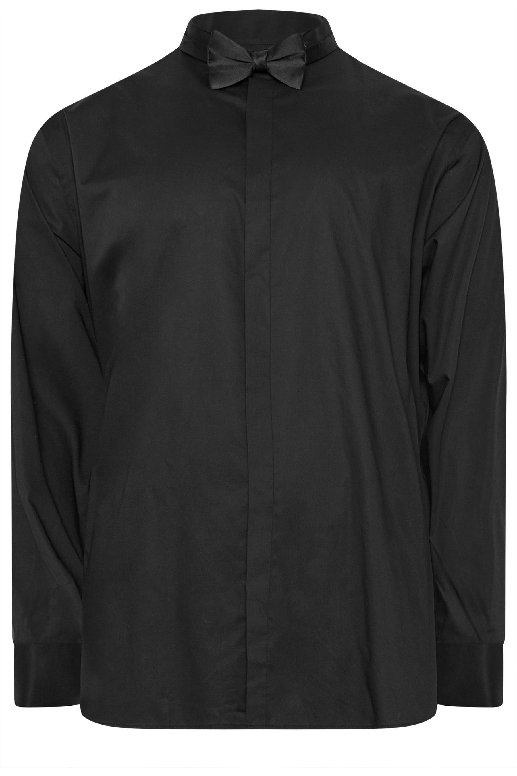 Black wing collar dress shirt outlet