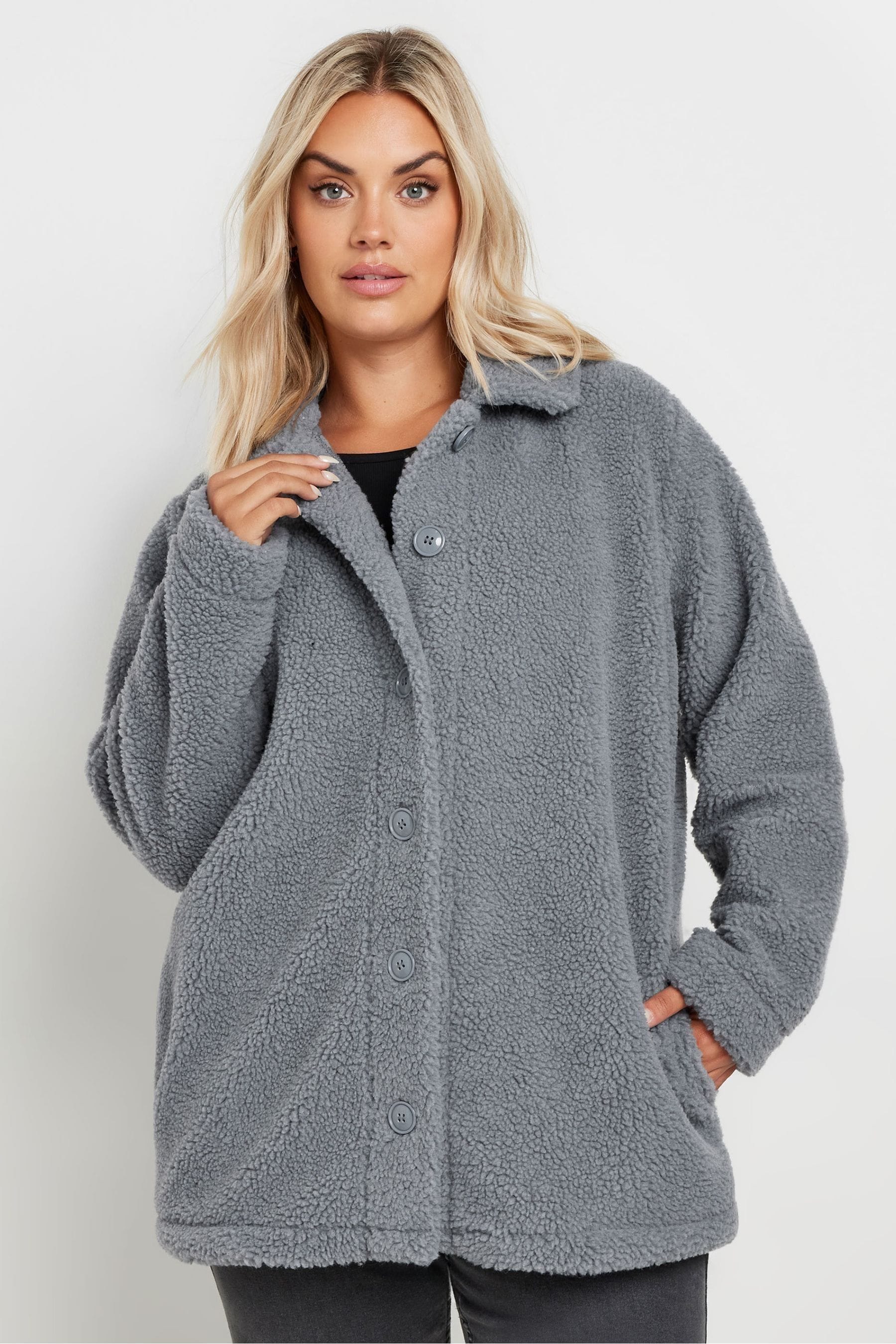 Grey borg jacket womens clearance