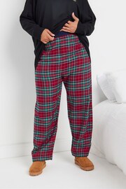 Yours Curve Red Check Pyjama Pants - Image 2 of 5