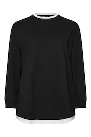 Yours Curve Black 100% Organic Cotton 2 In 1 Jumper - Image 4 of 4