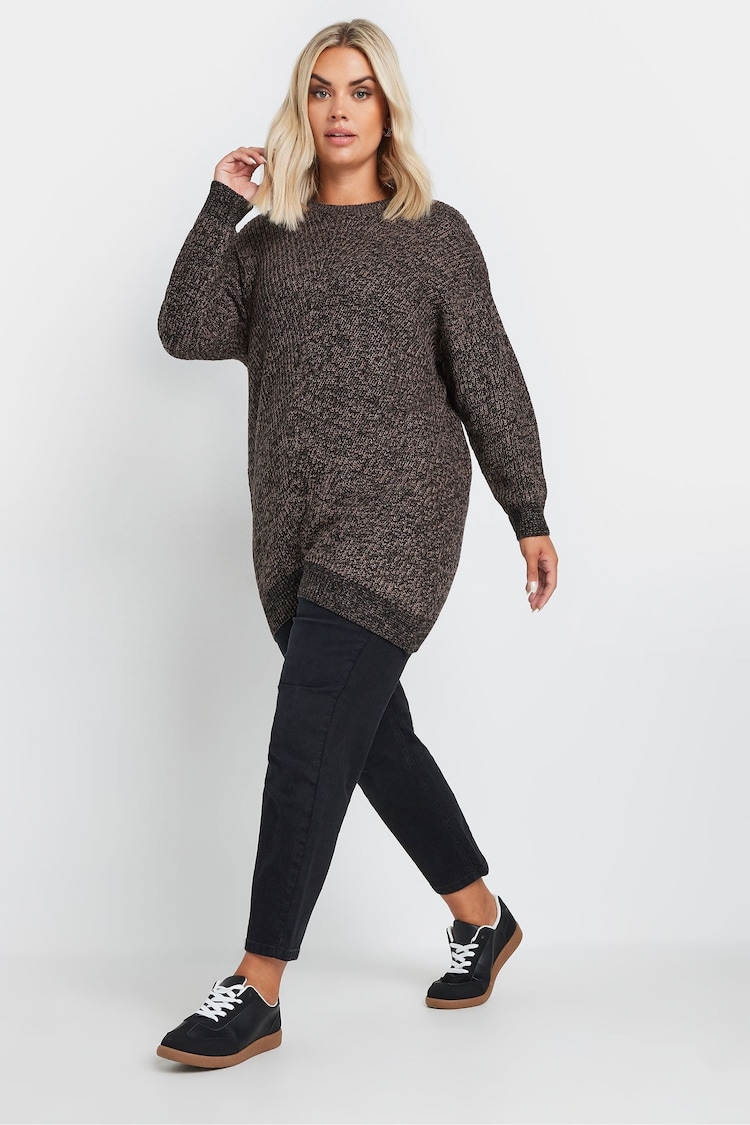 Yours Curve Brown Twist Jumper - Image 2 of 5