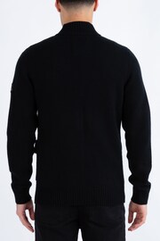 Luke 1977 Denmark Chunky Knit Black Cardigan - Image 2 of 6