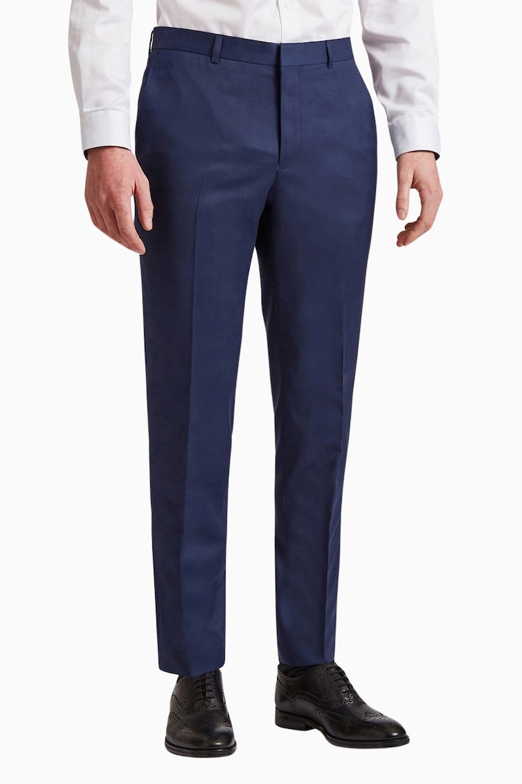 Ted Baker Blue Premium Twill Reg Trousers - Image 1 of 3