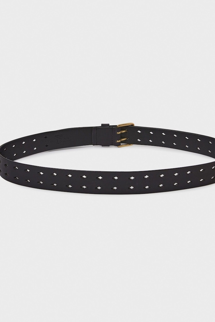 OSPREY LONDON The Neverending Leather Black Belt - 圖片 2，共 3