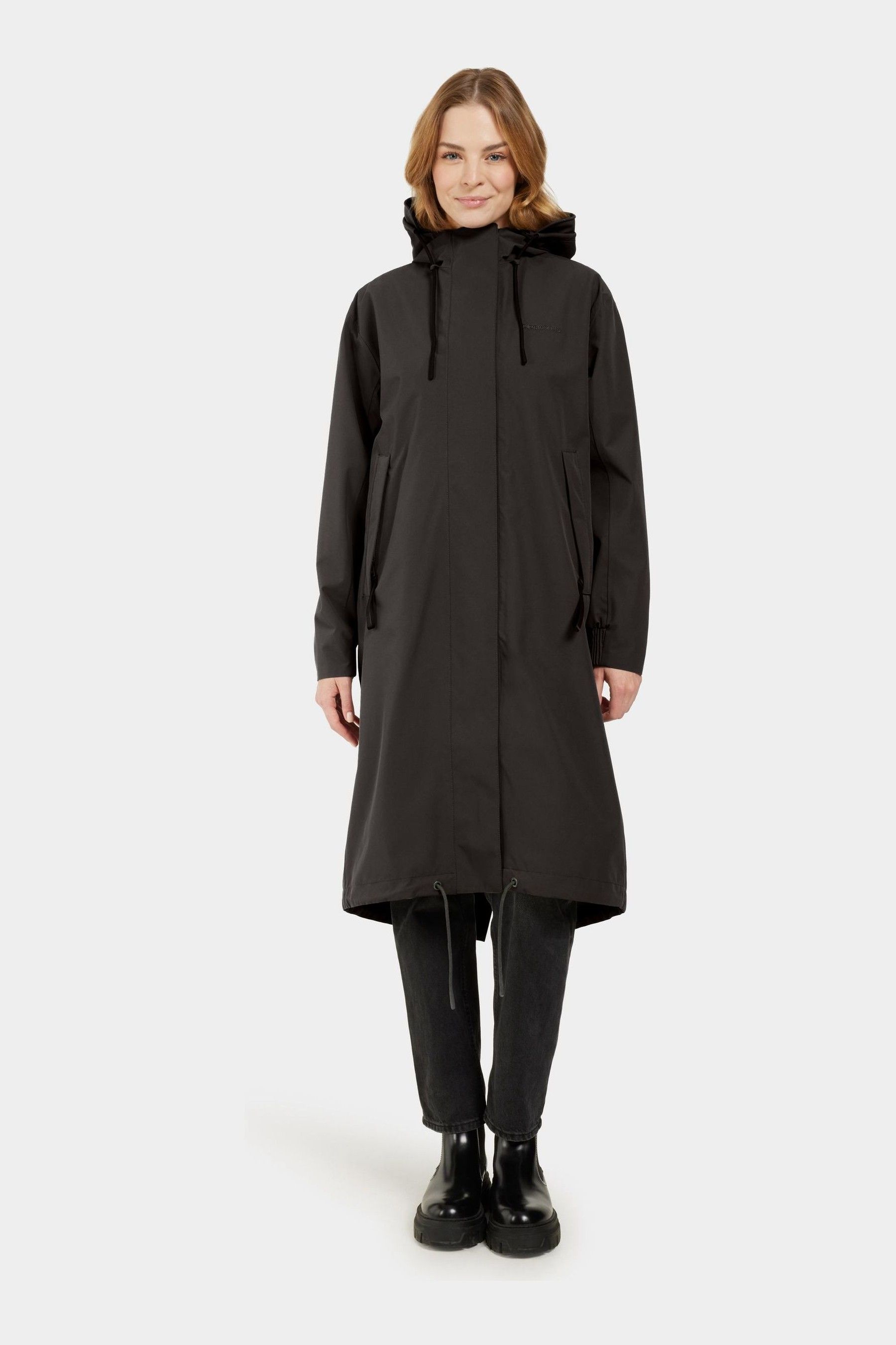 Black parka long clearance