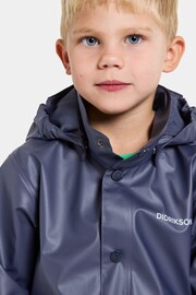 Didriksons Kids Blue Jojo Waterproof Jacket - Image 3 of 4