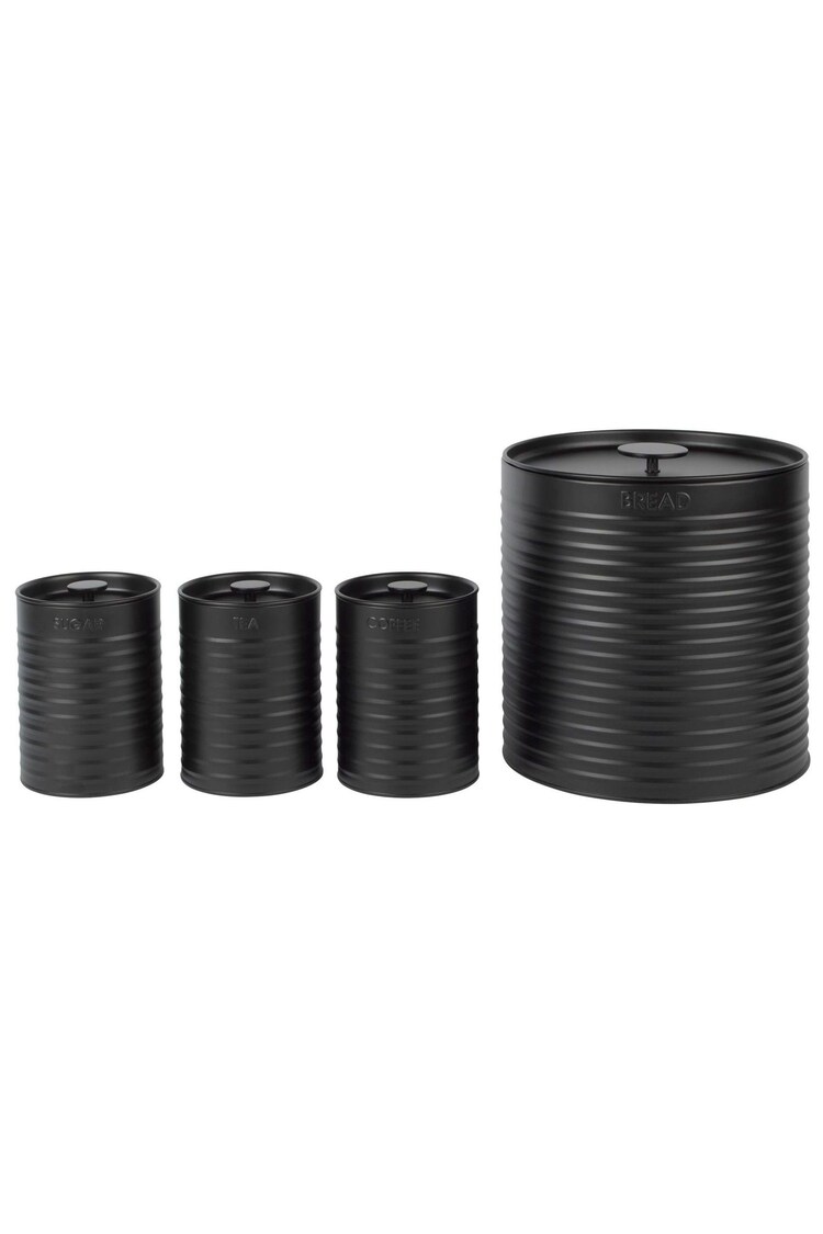 Russell Hobbs 4 Piece Black Ribbed Countertop Set - Image 6 of 6