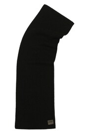 AllSaints Black Travelling Rib Scarf - Image 3 of 4