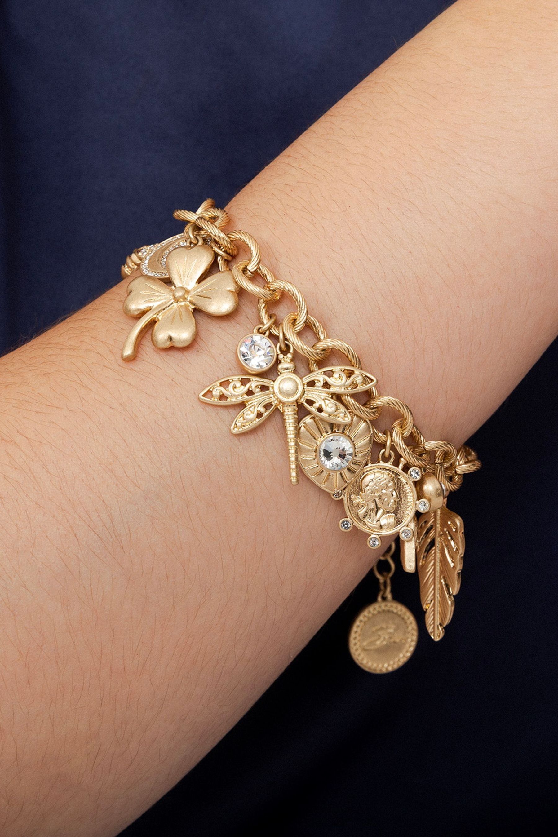 Buy Bibi Bijoux Gold Tone Vintage Charm Statement Bracelet from Next Ukraine