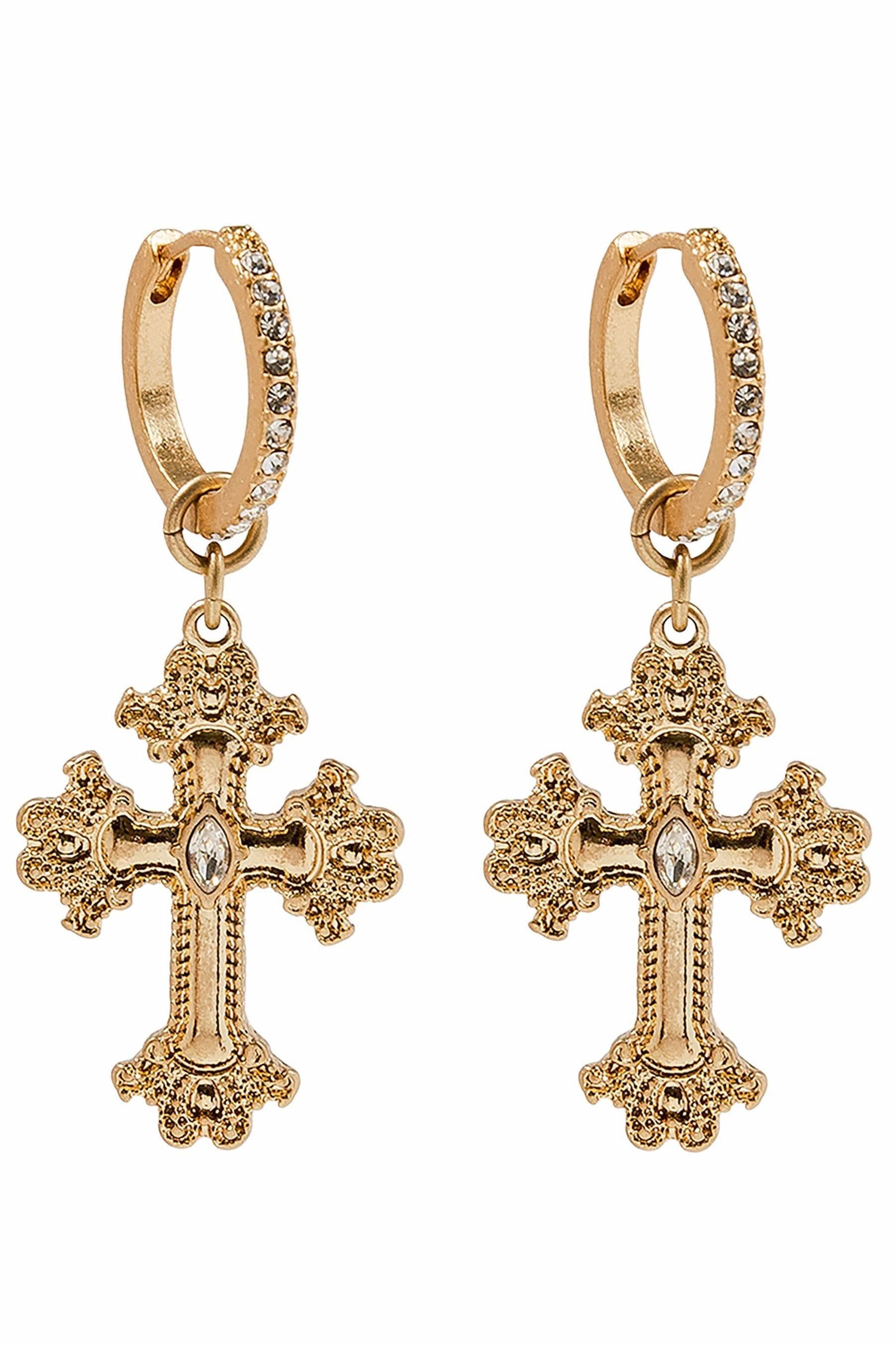 Buy Bibi Bijoux Gothic Revival Cross Earrings from Next Luxembourg