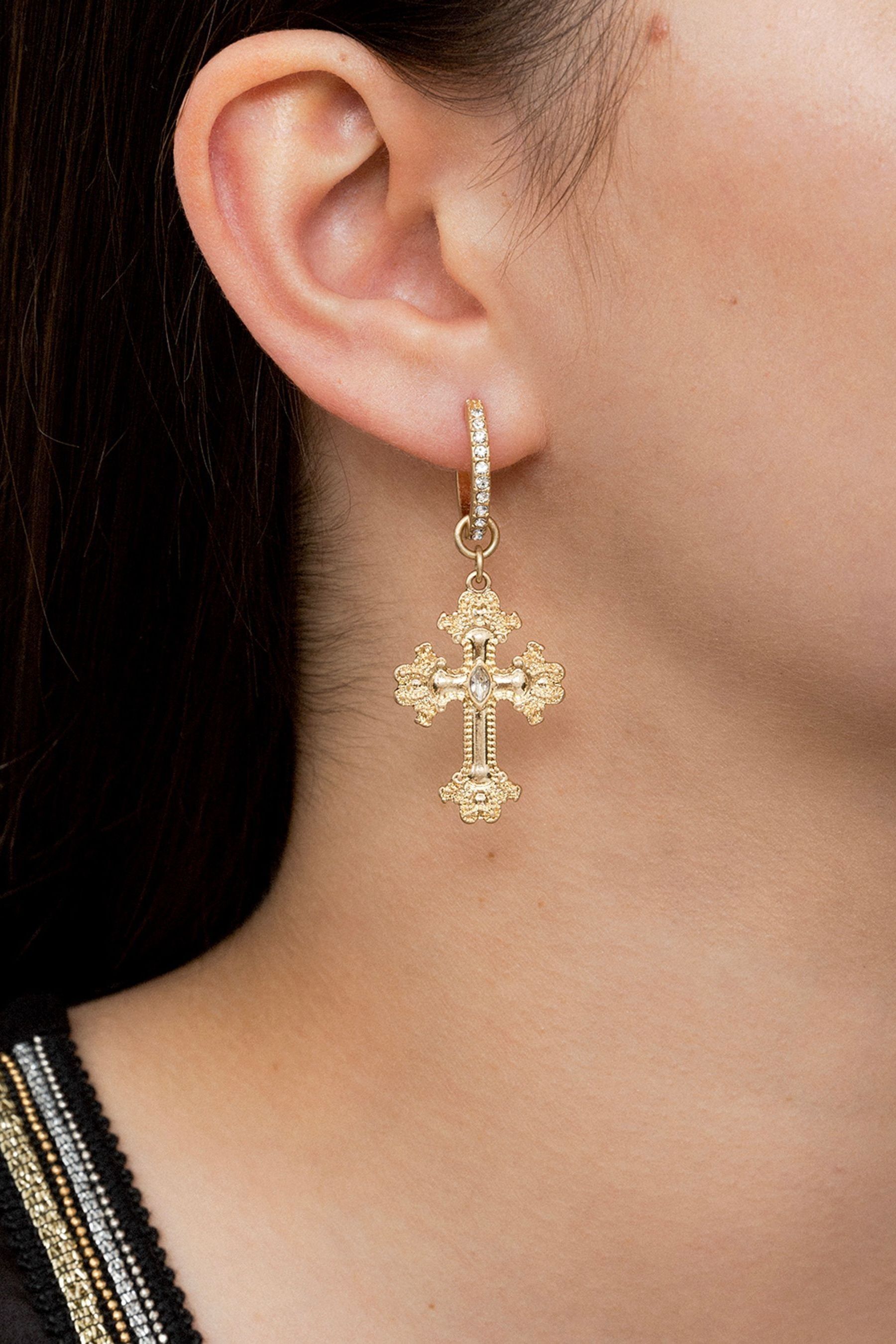 Buy Bibi Bijoux Gothic Revival Cross Earrings from Next Azerbaijan