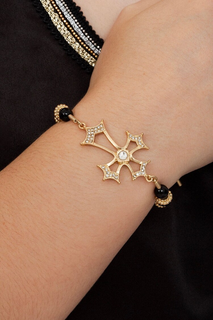 Bibi Bijoux Gold Tone Gothic Revival Friendship Bracelet - Image 2 of 3