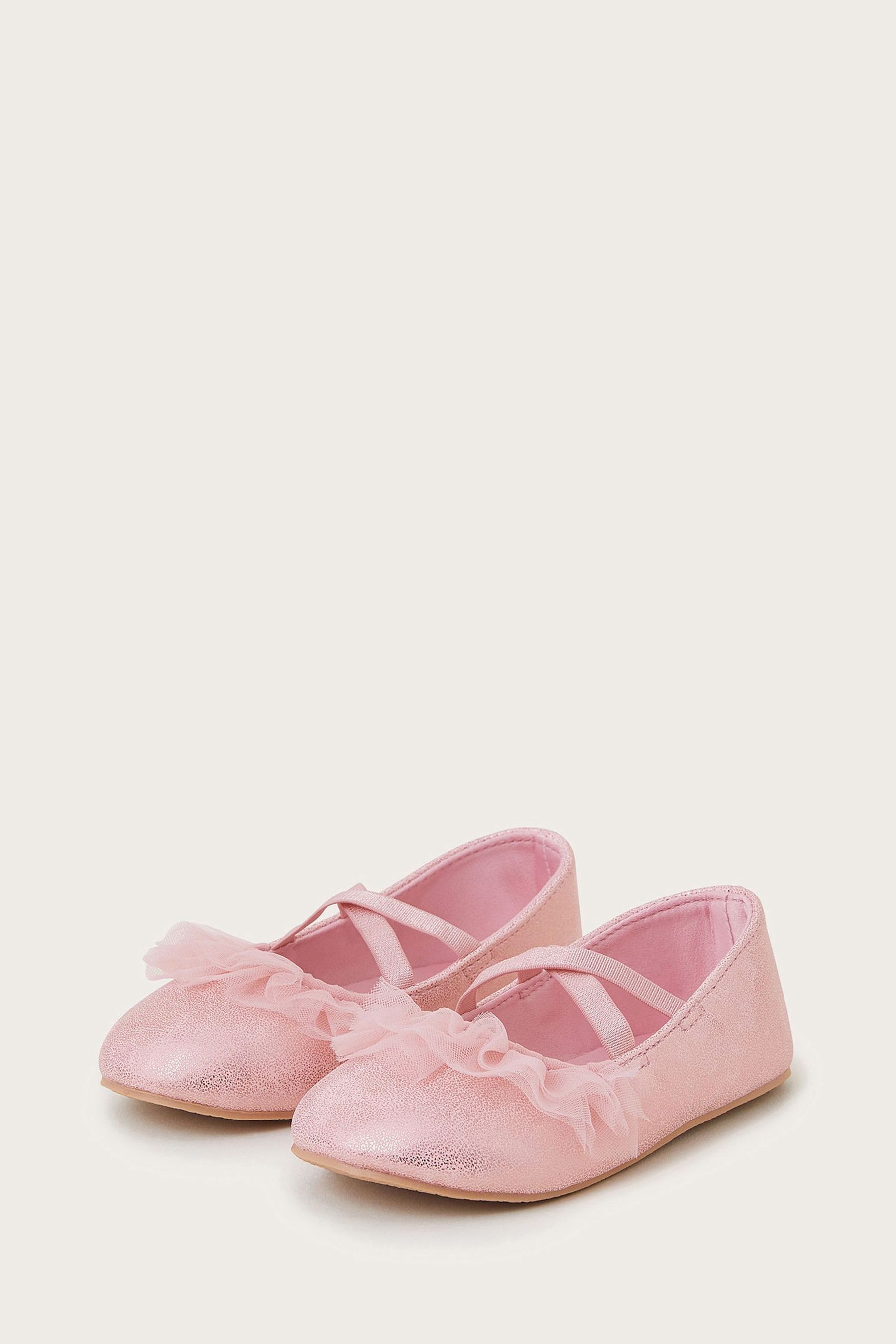 Monsoon Baby Metallic Ruffle Walker Shoes from Next Oman