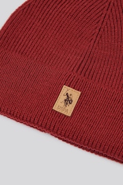 U.S. Polo Assn Red Signature Knit Beanie - Image 3 of 3