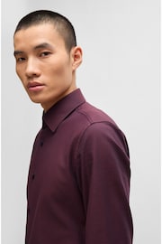 BOSS Red Easy-Iron Slim-Fit Shirt In Stretch-Cotton Twill - Image 5 of 6