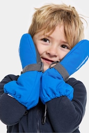 Didriksons Kids Blue Biggles Waterproof Mittens Gloves - Image 1 of 3