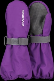 Didriksons Kids Purple Biggles Waterproof Mittens Gloves - Image 3 of 3