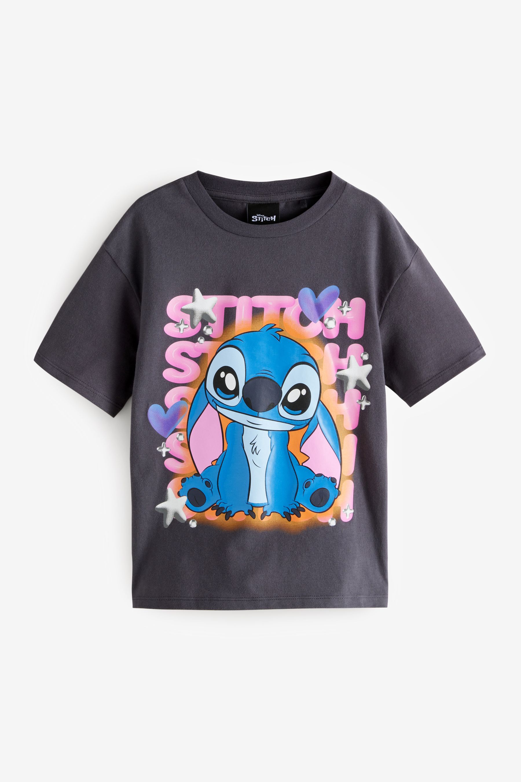 Buy Charcoal Grey Oversized Disney Lilo and Stitch License 100 Cotton T Shirt 3 16yrs from the Next UK online shop