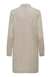 ONLY Natural Cosy Long Knitted Open Cardigan - Image 6 of 6