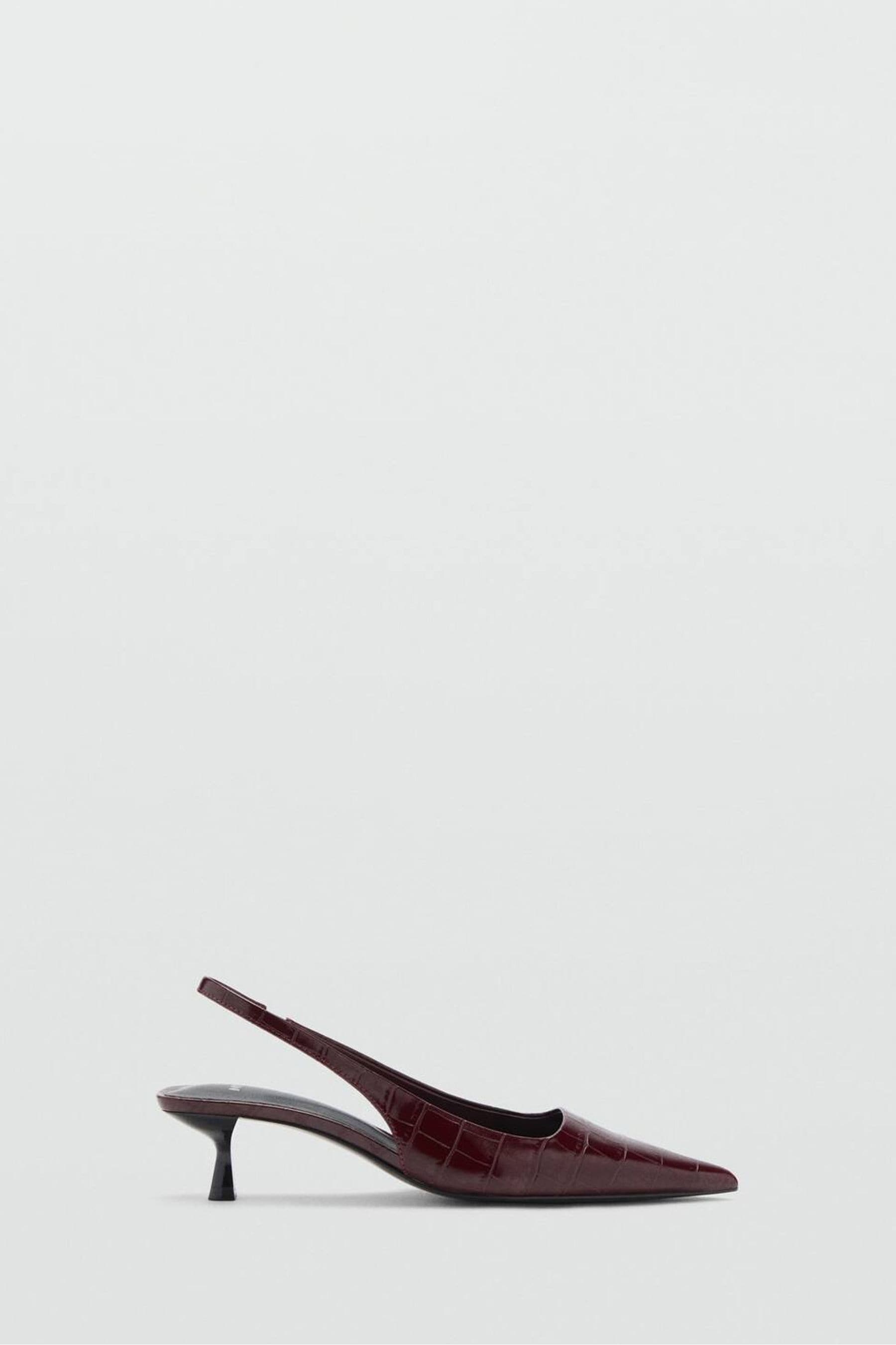 Buy Mango Purple Crocodrile Kitten Heel Shoes from the Next UK online shop