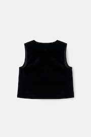 Angel & Rocket Black Paris Embroidered Velvet Waistcoat - Image 7 of 8