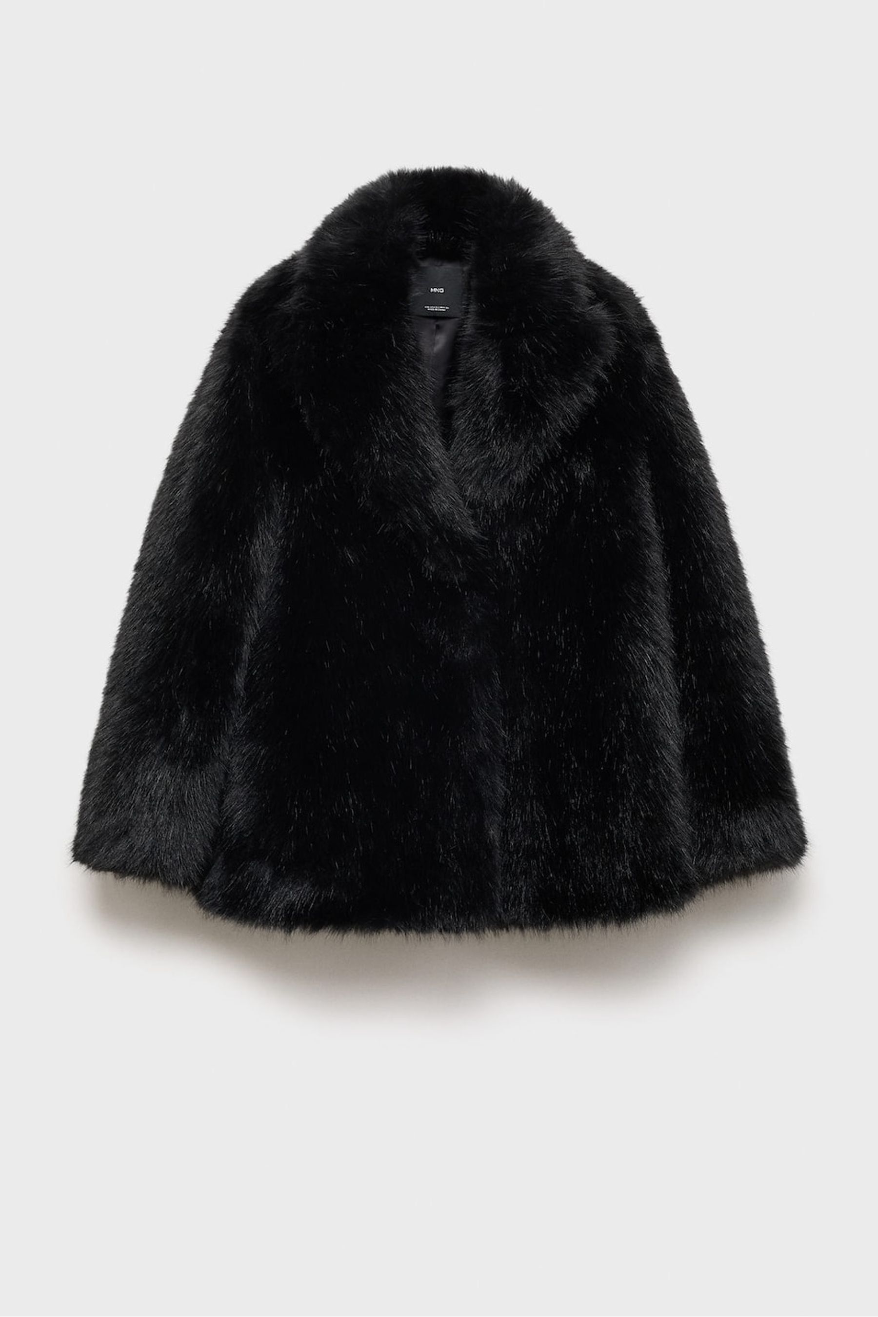 Buy Mango Black Faux Fur Coat from the Next UK online shop