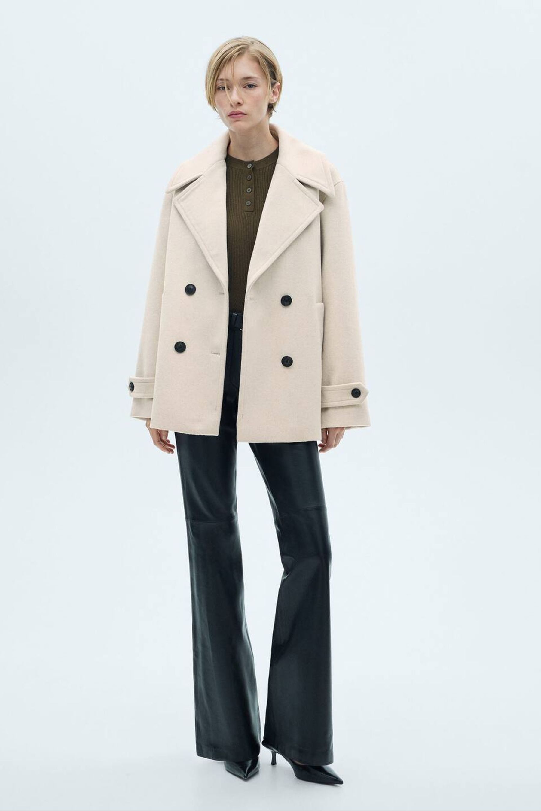 Mango cream coat store