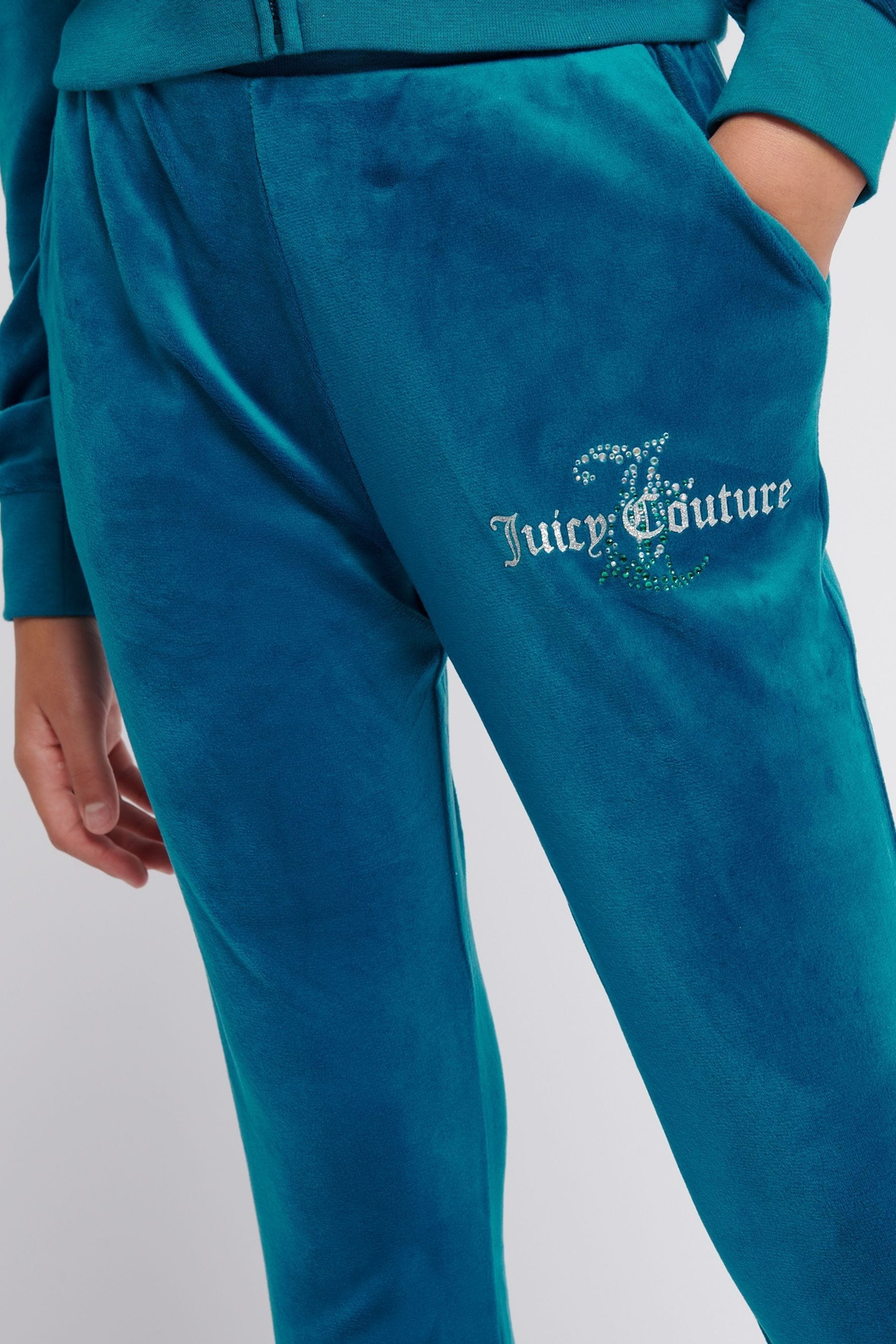 Buy Juicy Couture Light Blue Girls Diamante Hoodie Slim Tracksuit Set from Next Ireland