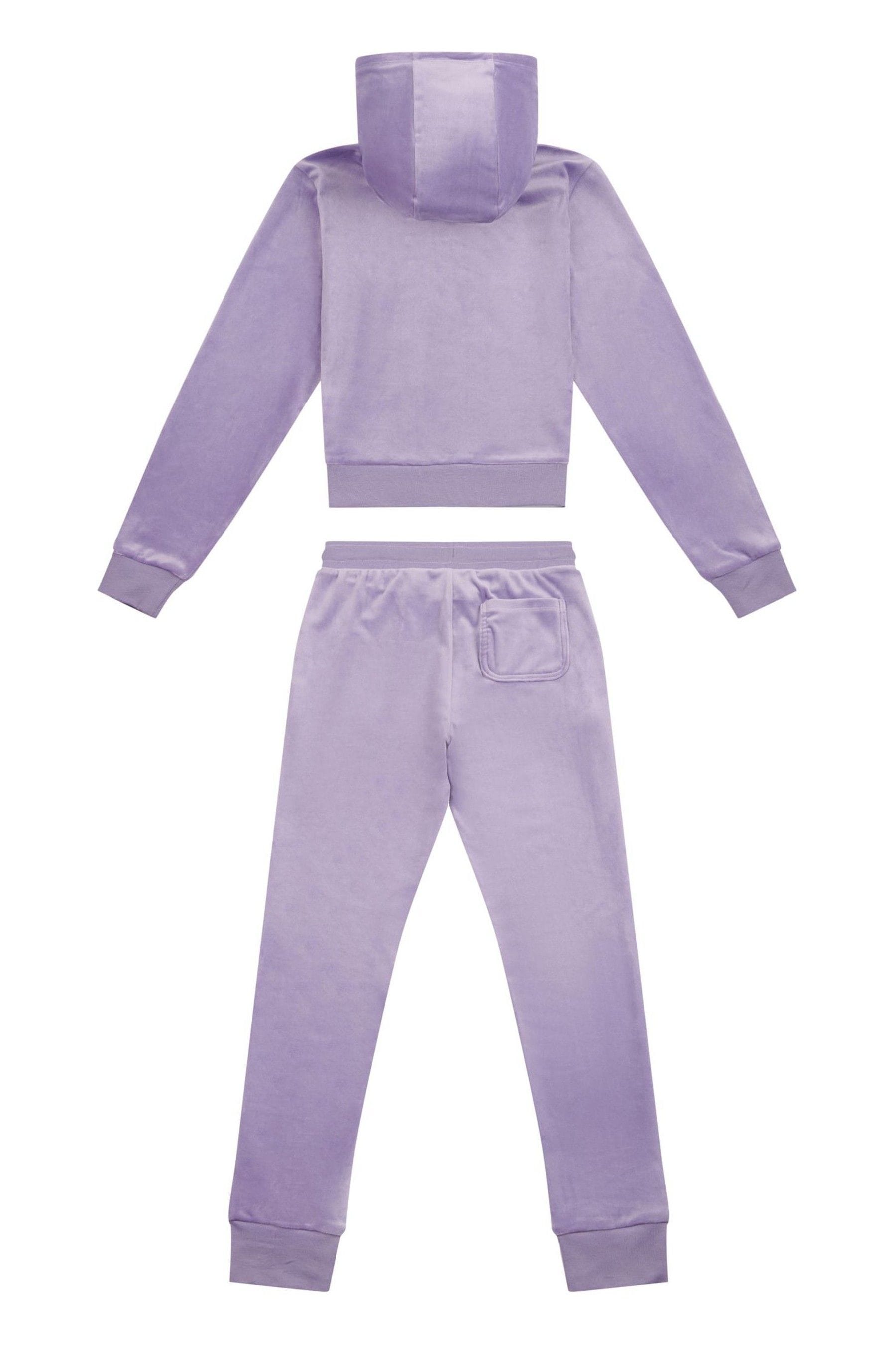 Buy Juicy Couture Purple Marl Girls Diamante Hoodie Slim Tracksuit Set from the Next UK online shop