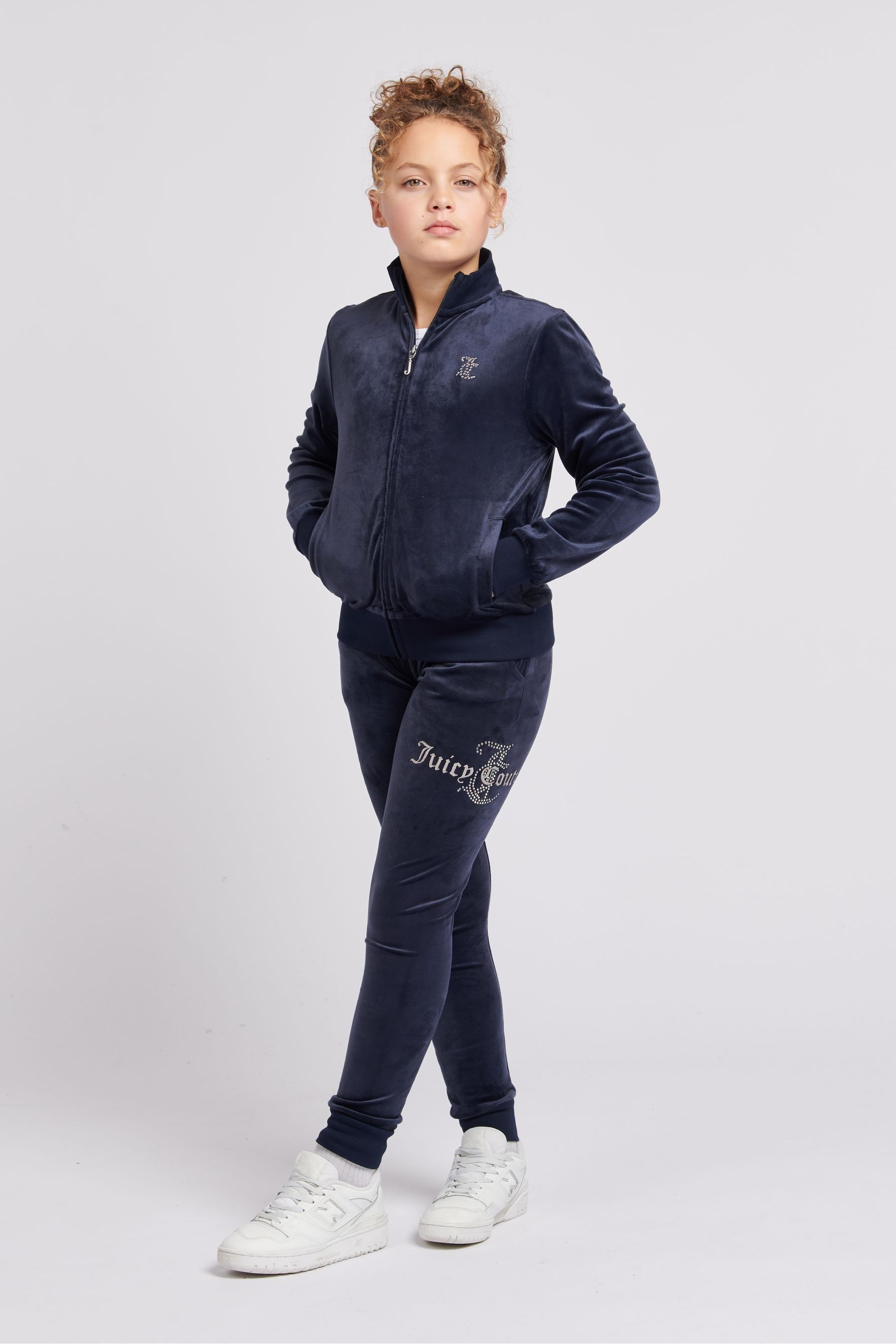 Juicy Couture Girls Diamante Hoodie Slim Tracksuit Set from Next Latvia