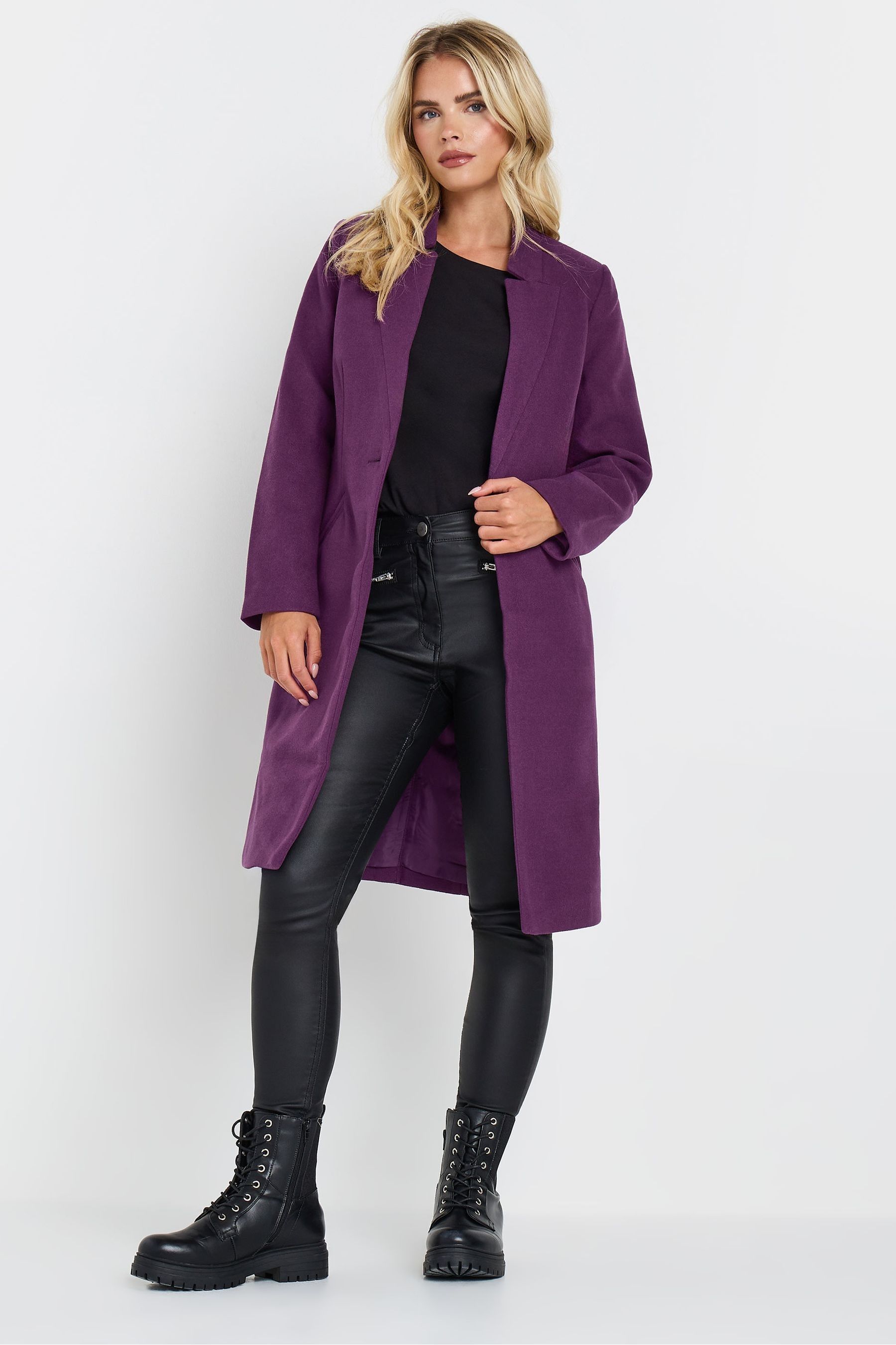 Buy M Co Purple Petite City Coat from the Next UK online shop